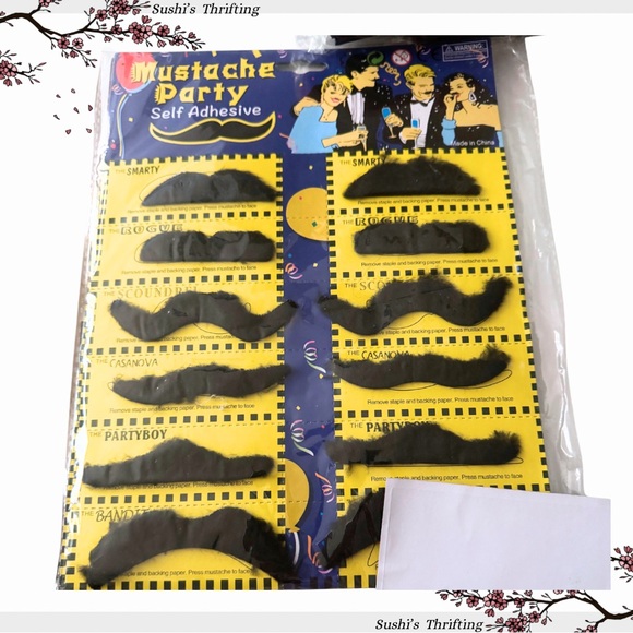 • Self-Adhesive Mustaches • Costume & Photo Props 🥸 - Picture 3 of 4